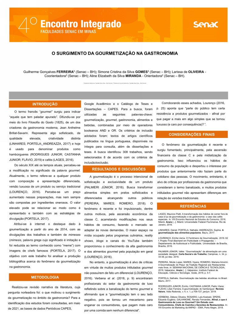 Arquivo imagem: 04_Surgimento_Gourmetizacao_Gastronomia_Guilherme_Simone_Aline_Larissa.jpg